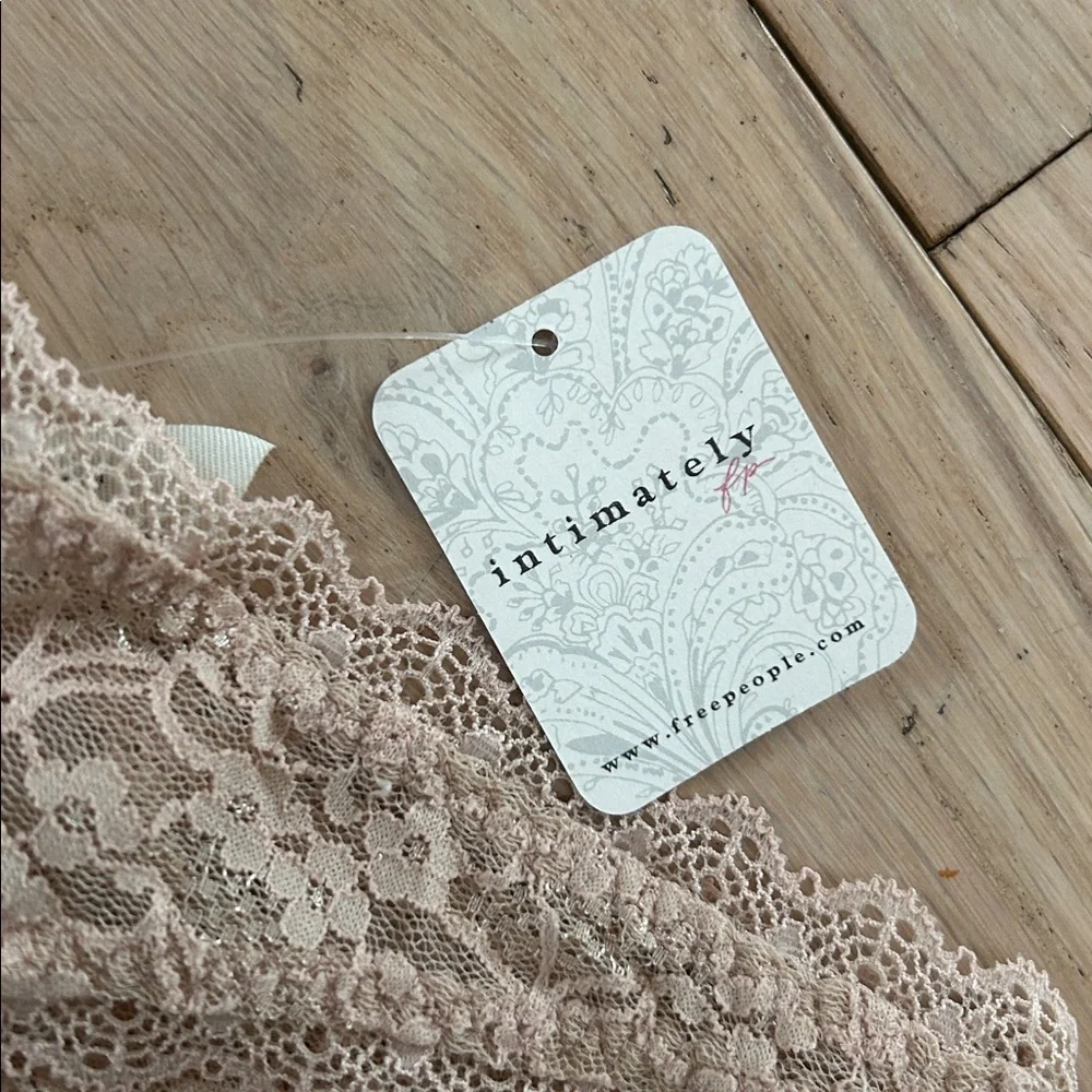 NWT Free People Lace Thong‎ in Blush XS